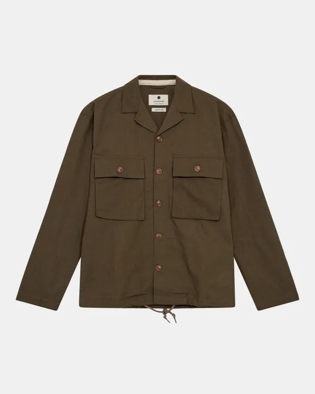 AKOTTO COT/LINEN OVERSHIRT - Cub sold by anerkjendt