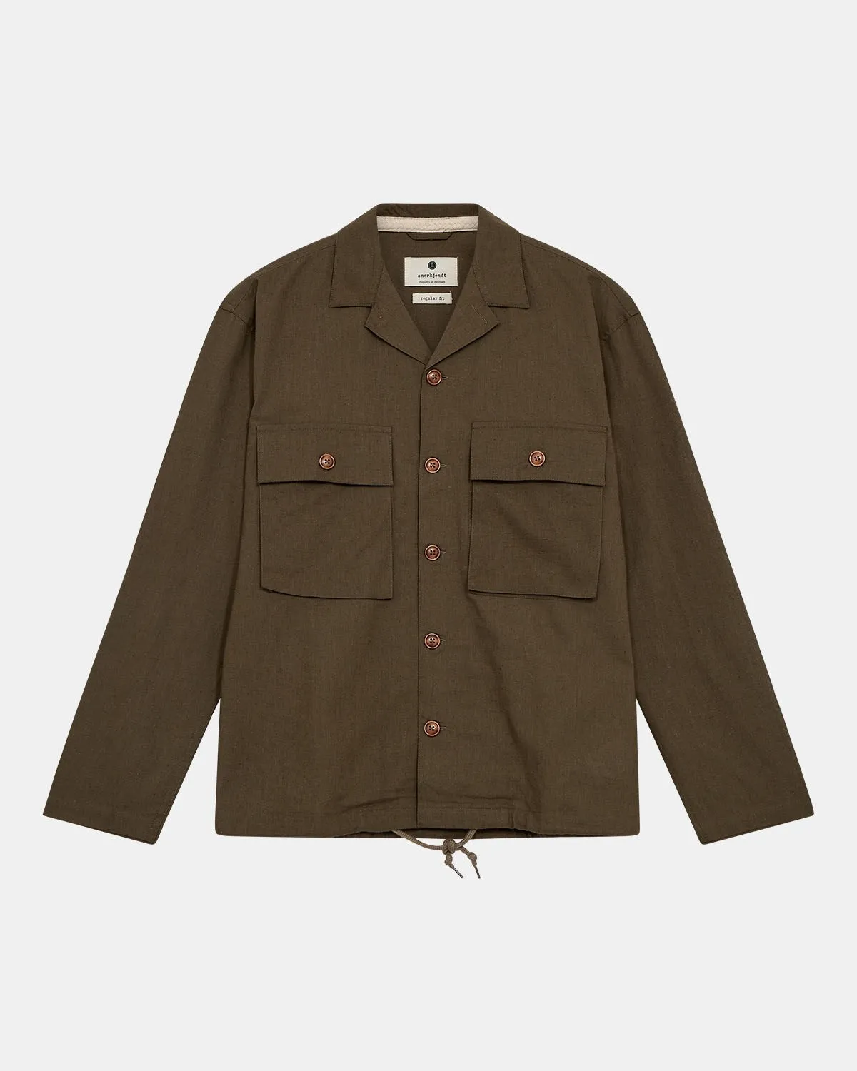 AKOTTO COT/LINEN OVERSHIRT - Cub sold by anerkjendt