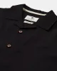 AKLEO S/S COT/LINEN SHIRT - Caviar sold by anerkjendt