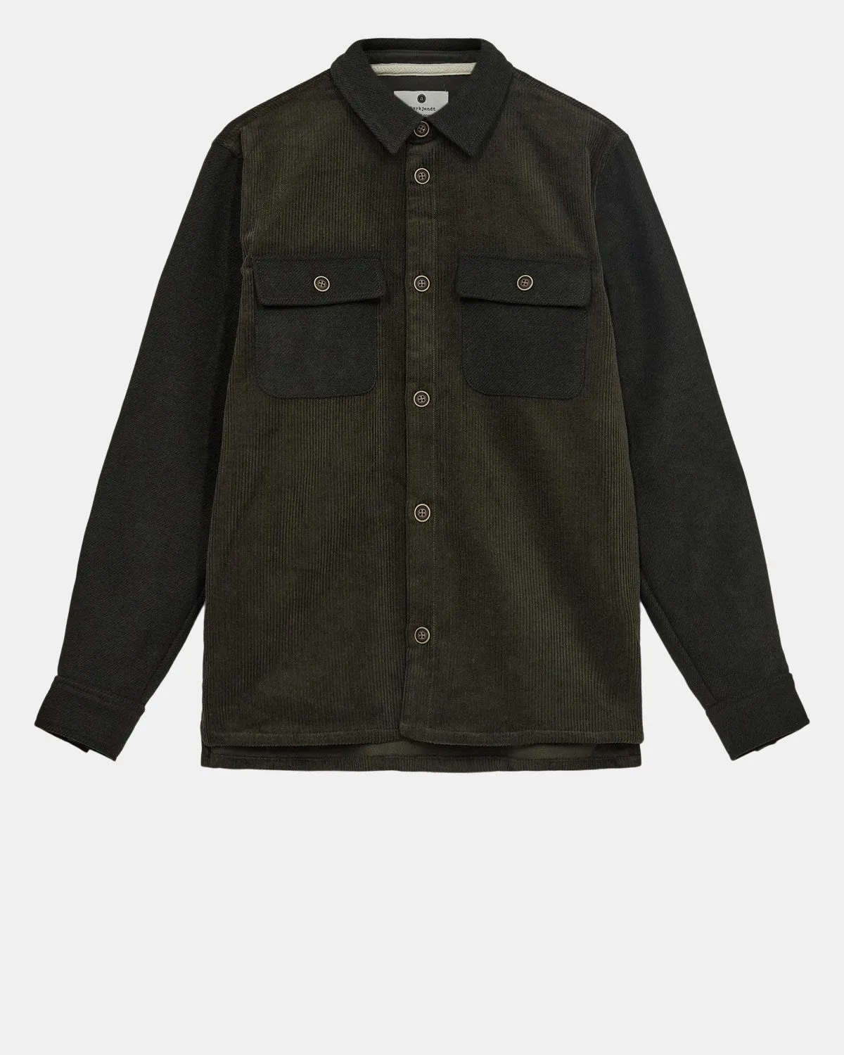 AKOSCAR CORD MIX OVERSHIRT - Olivine sold by anerkjendt