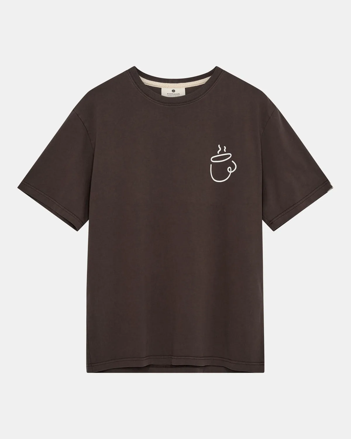 AKVILLADS ESPRESSO PRINT S/S TEE - Mulch sold by anerkjendt