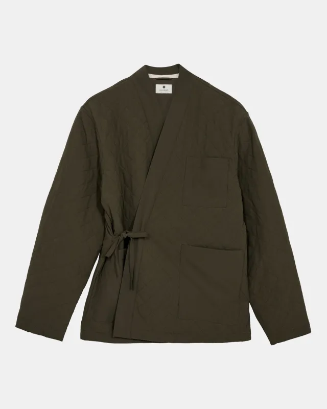 AKJESPER QUILT KIMONO - Forest night sold by anerkjendt