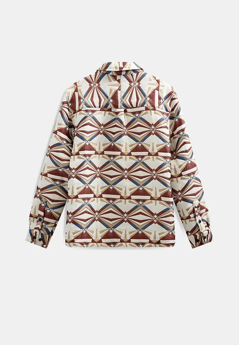 AKOSCAR JACQUARD4 OVERSHIRT - Chili Oil sold by anerkjendt product image thumbnail 3