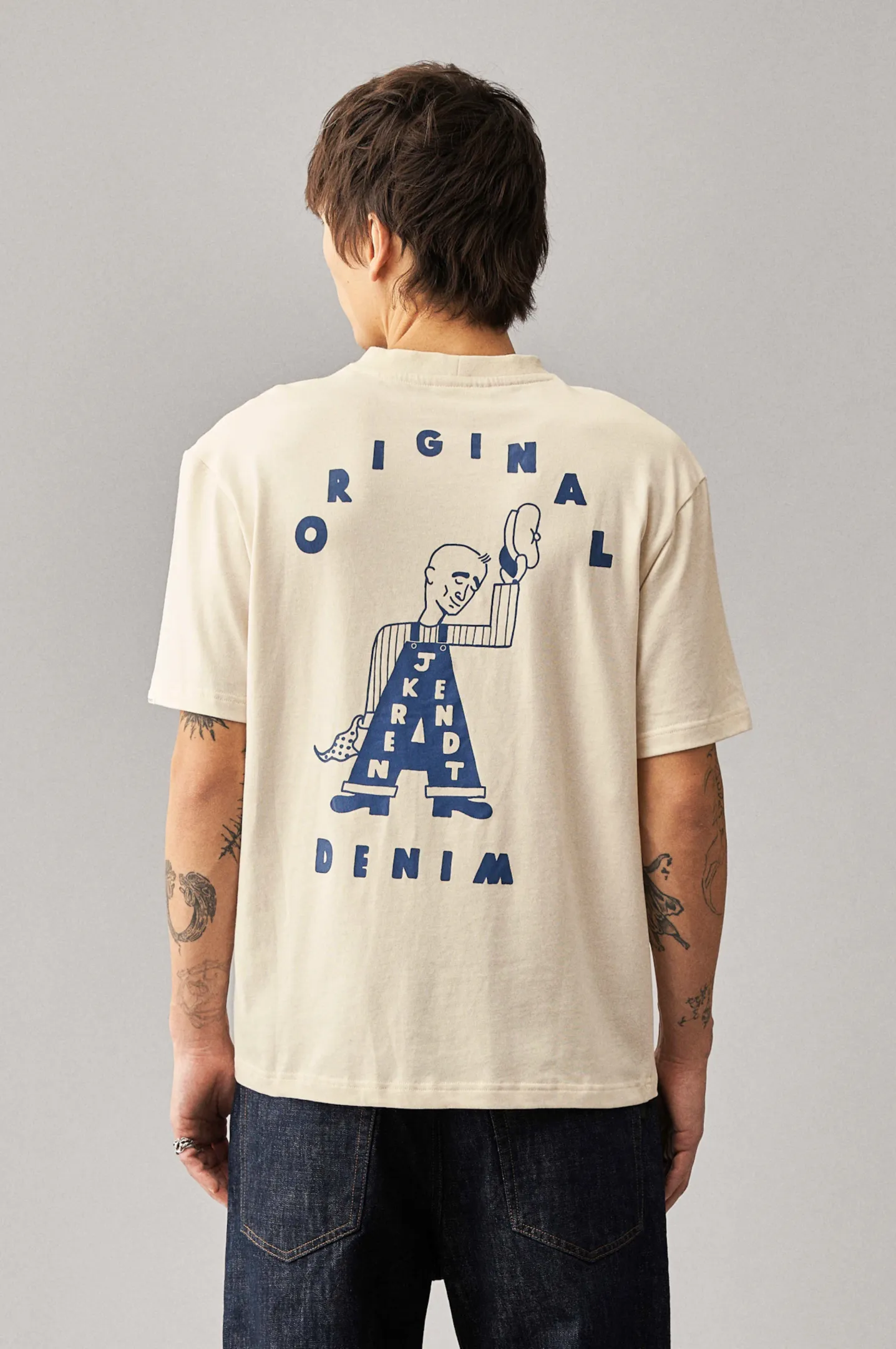 AKVILLADS UNDYED S/S TEE - Tofu sold by anerkjendt product image thumbnail 2