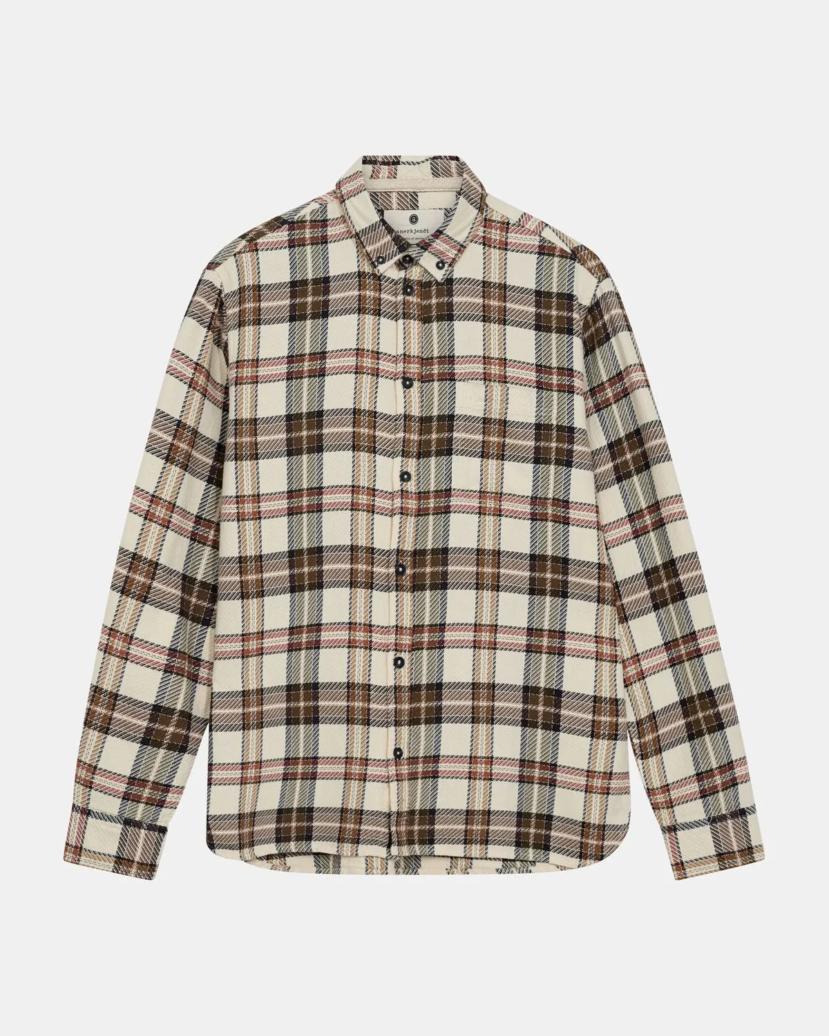 AKLEIF TWILL CHECK SHIRT - Tofu sold by anerkjendt
