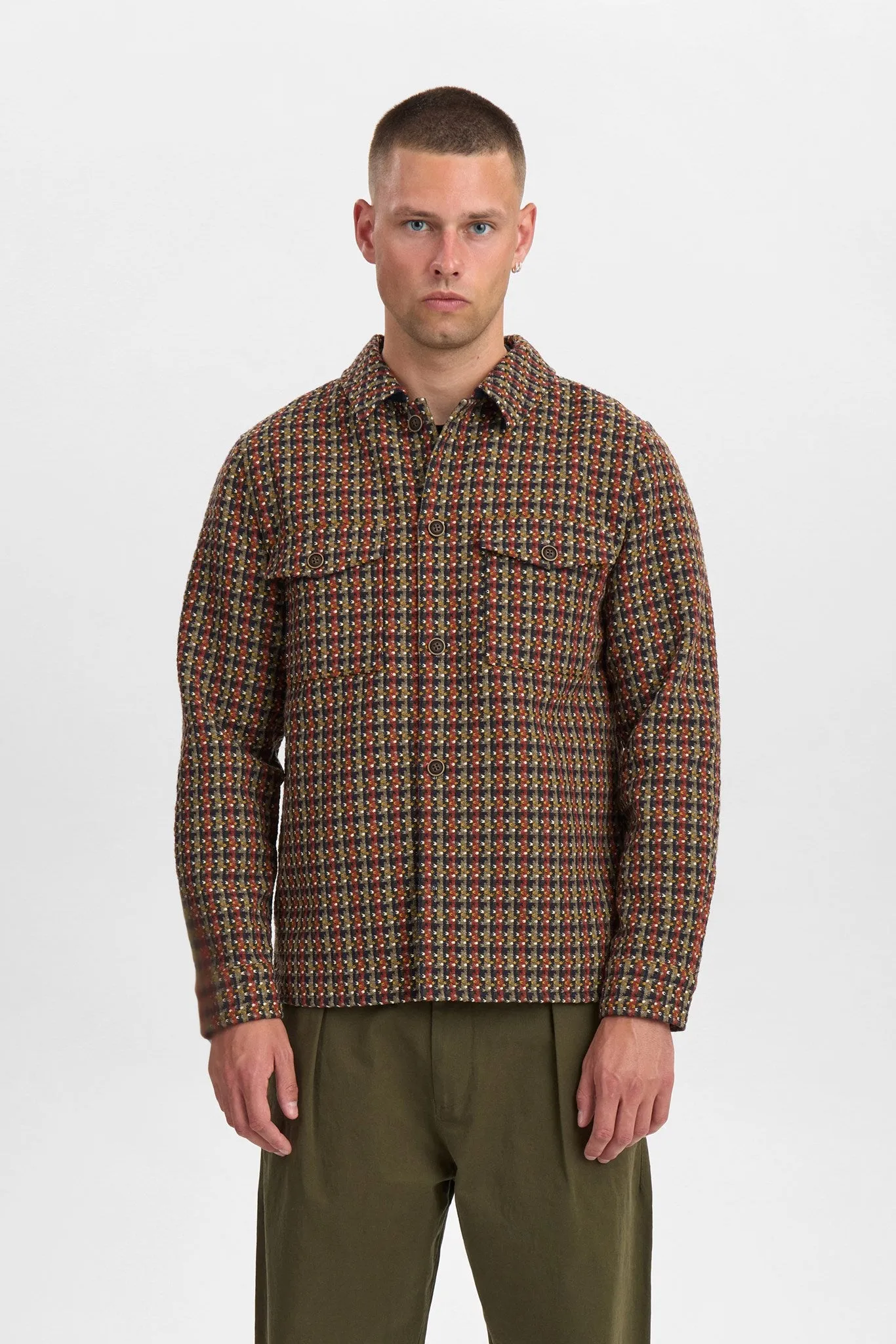 AKOSCAR NEW MULTI COL OVERSHIRT. - Tiger´s Eye sold by anerkjendt product image thumbnail 2