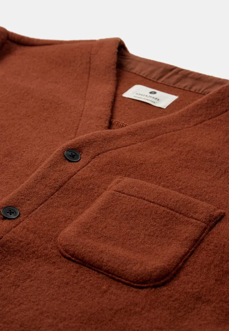 AKSIGURD BOILED WOOL OVERSHIRT - Chili Oil sold by anerkjendt product image thumbnail 2