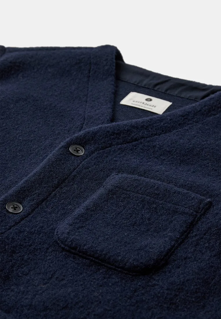 AKSIGURD BOILED WOOL OVERSHIRT - Sky Captain sold by anerkjendt product image thumbnail 2