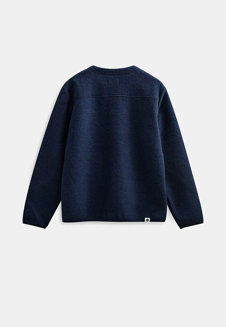 AKSIGURD BOILED WOOL OVERSHIRT - Sky Captain sold by anerkjendt product image thumbnail 3