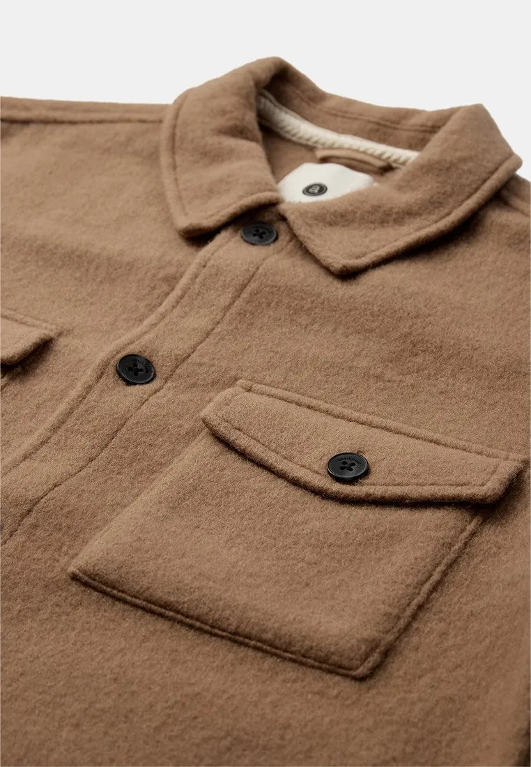 AKOSCAR BOILED WOOL OVERSHIRT - Tiger´s Eye sold by anerkjendt product image thumbnail 5