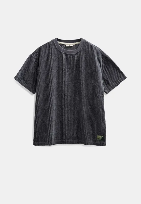 AKVILLADS CORDUROY S/S TEE - Granite Gray sold by anerkjendt