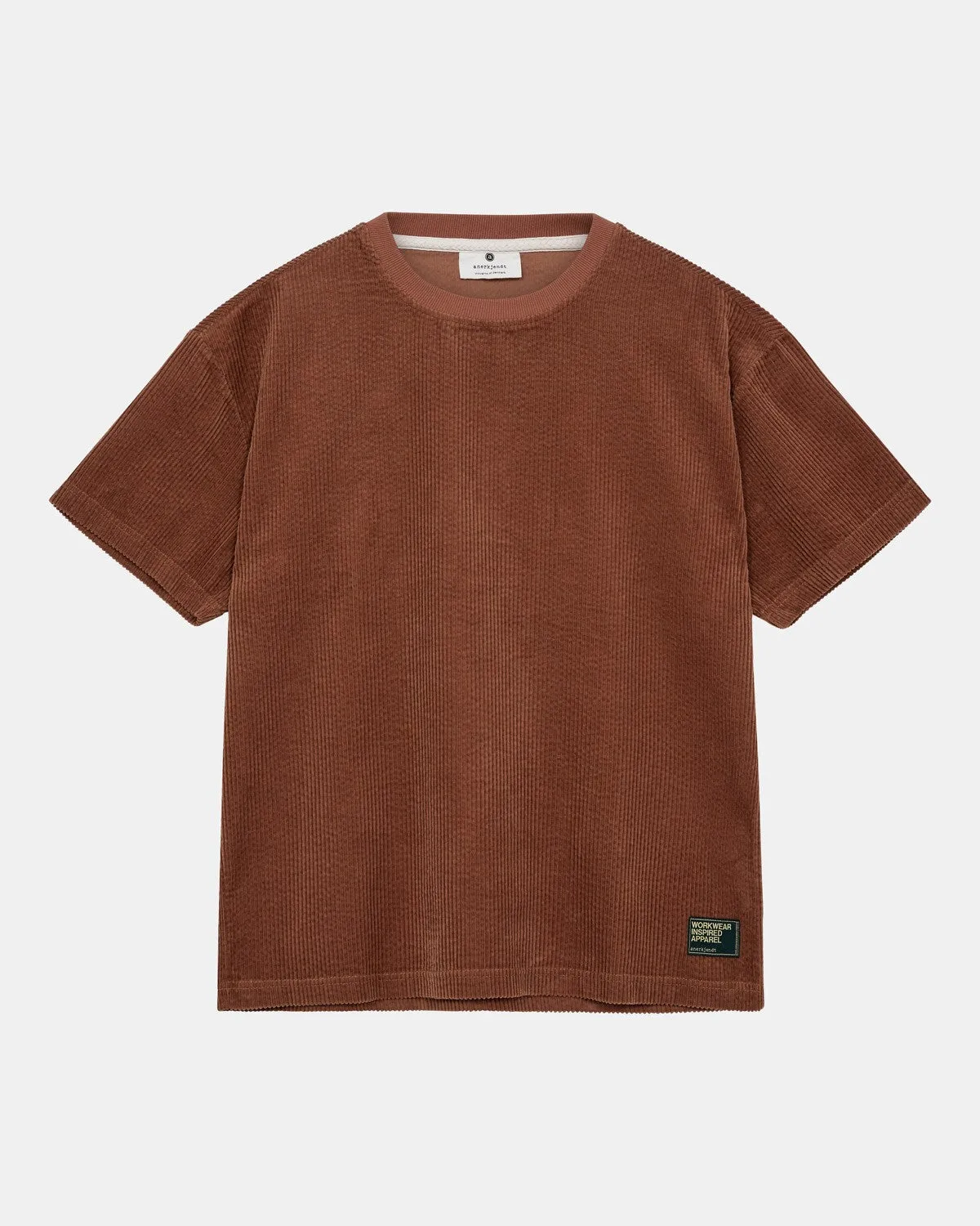 AKVILLADS CORDUROY S/S TEE - Chili Oil sold by anerkjendt