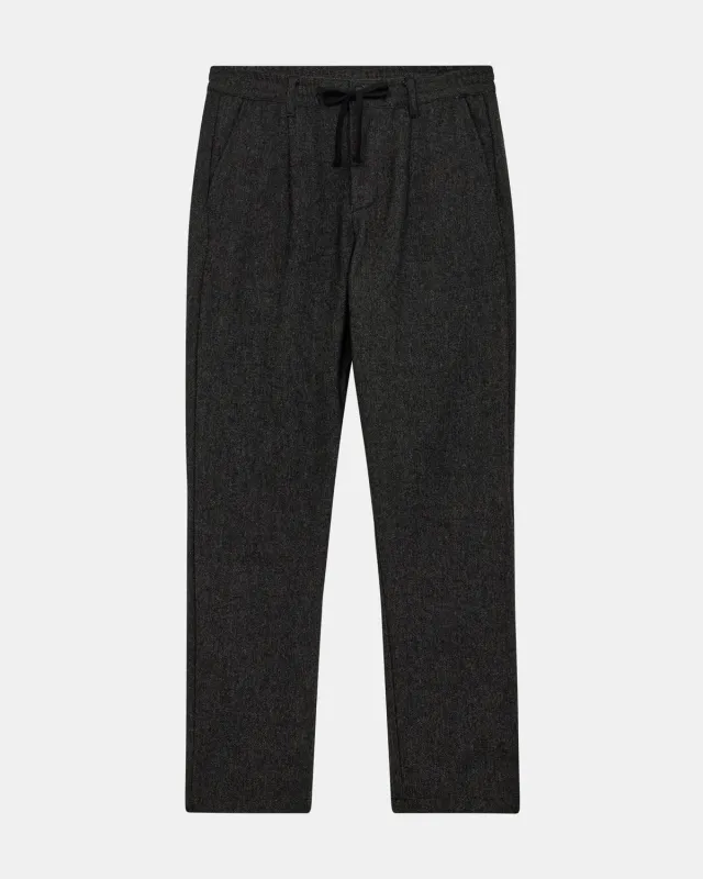 AKJAN PLEAT WOOL PANTS - Granite Gray sold by anerkjendt