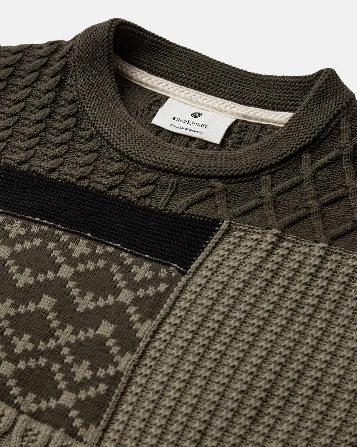 AKSUNE PATCHWORK KNIT - Forest night sold by anerkjendt product image thumbnail 3