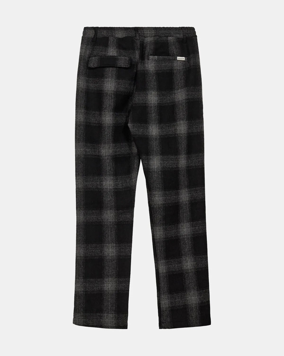 AKJAN PLEAT CHECK WOOL PANTS - Caviar sold by anerkjendt product image thumbnail 4