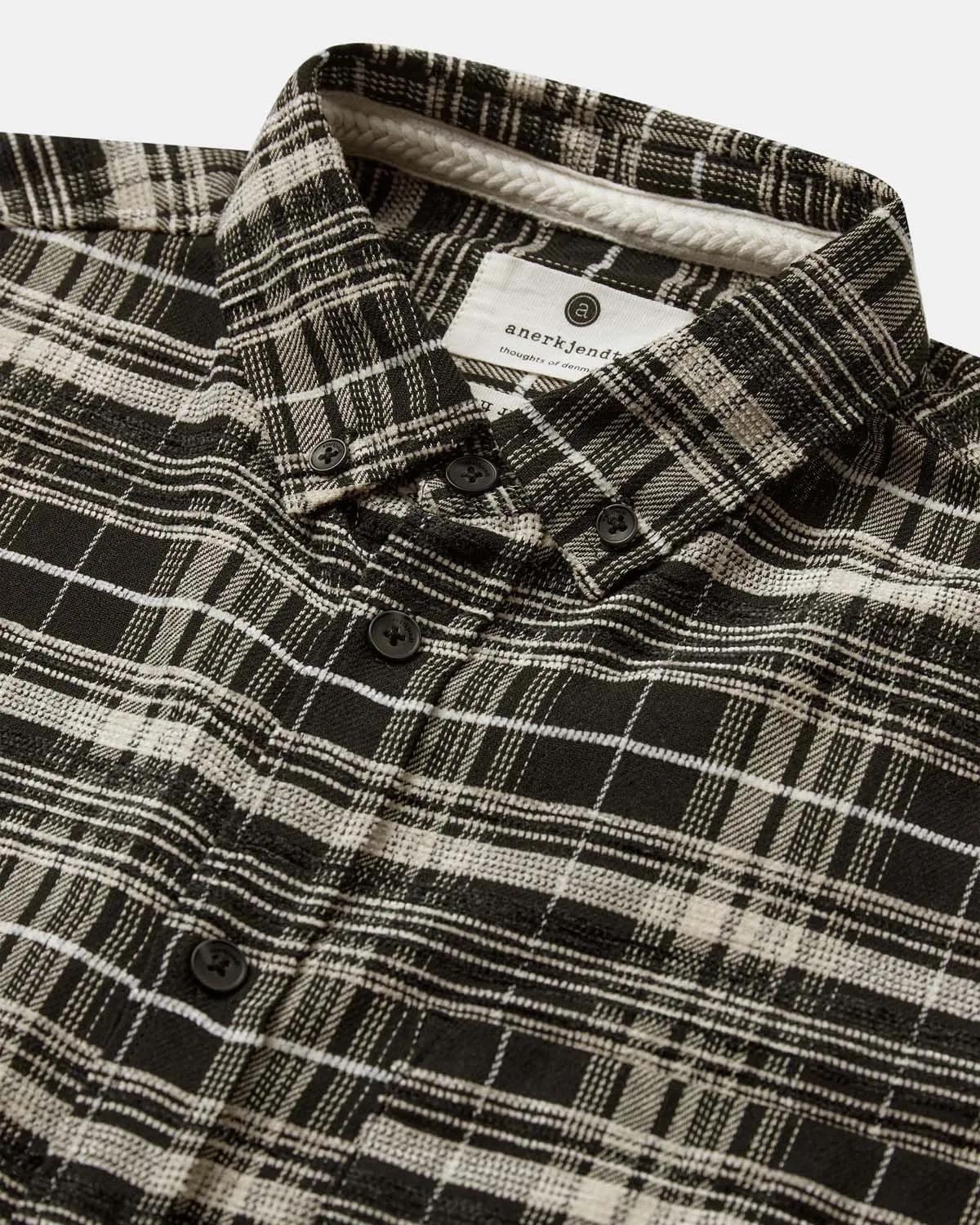 AKKONRAD CHECK MIX SHIRT - Caviar sold by anerkjendt product image thumbnail 3