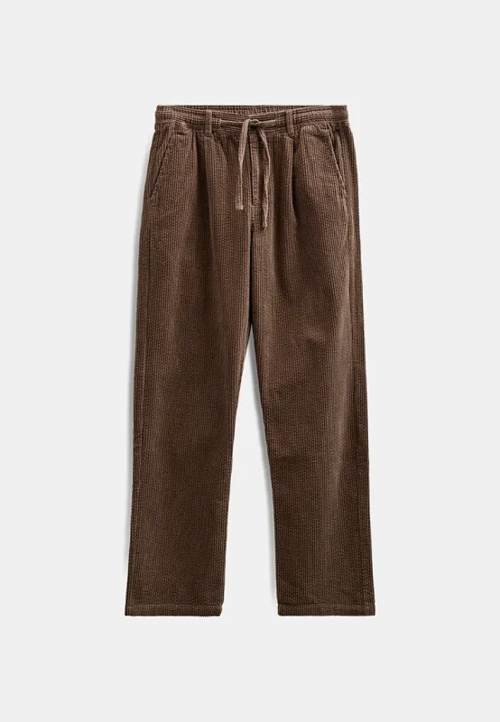 AKJAN CORD PLEAT PANTS - Carafe sold by anerkjendt