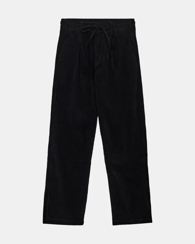 AKJAN CORD PLEAT PANTS - Caviar sold by anerkjendt