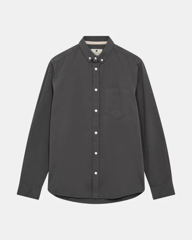 AKKONRAD L/S TWILL SHIRT - Granite Gray sold by anerkjendt