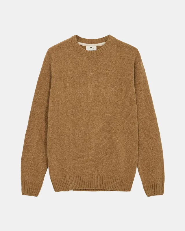 AKSUNE CHENILLE KNIT - Golden Brown sold by anerkjendt