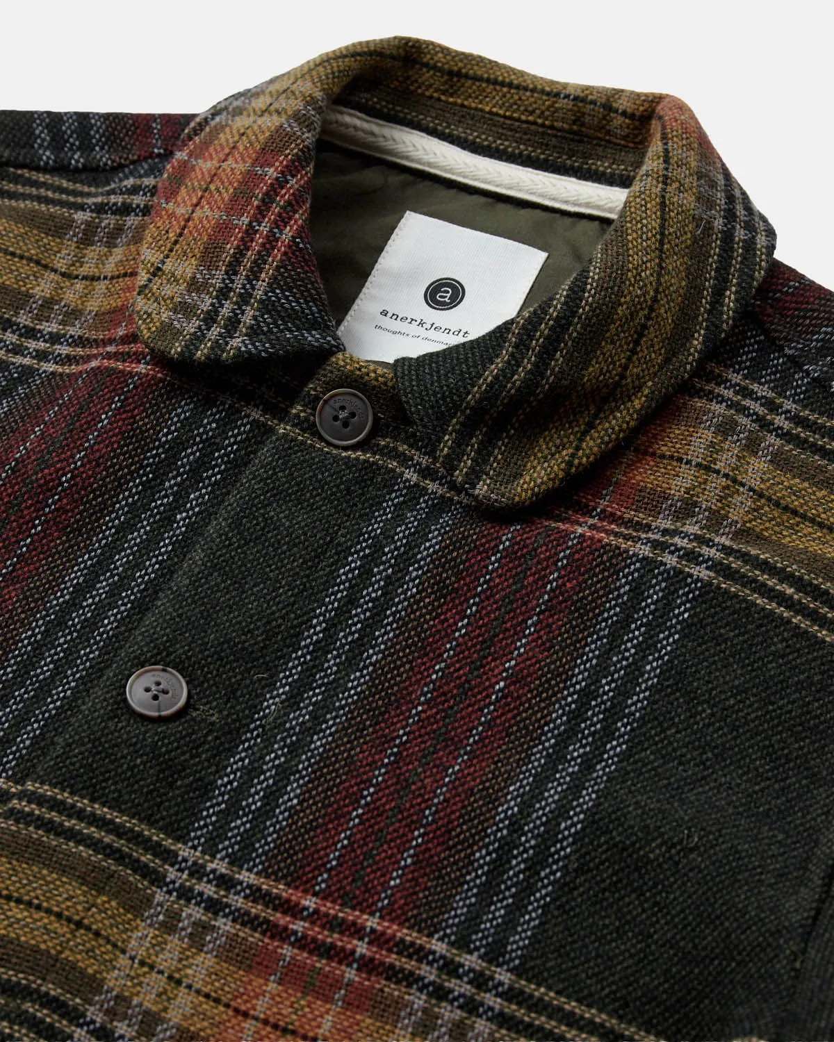 AKOSCAR HEAVY TWILL OVERSHIRT - Forest night sold by anerkjendt product image thumbnail 3