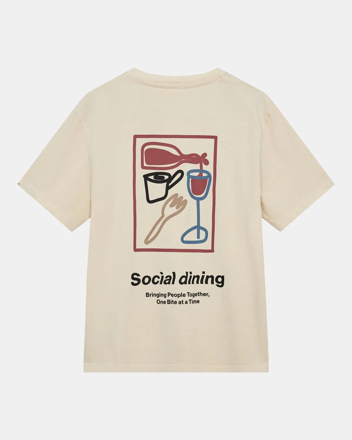AKVILLADS SOCIAL PRINT S/S TEE - Tofu sold by anerkjendt product image thumbnail 2