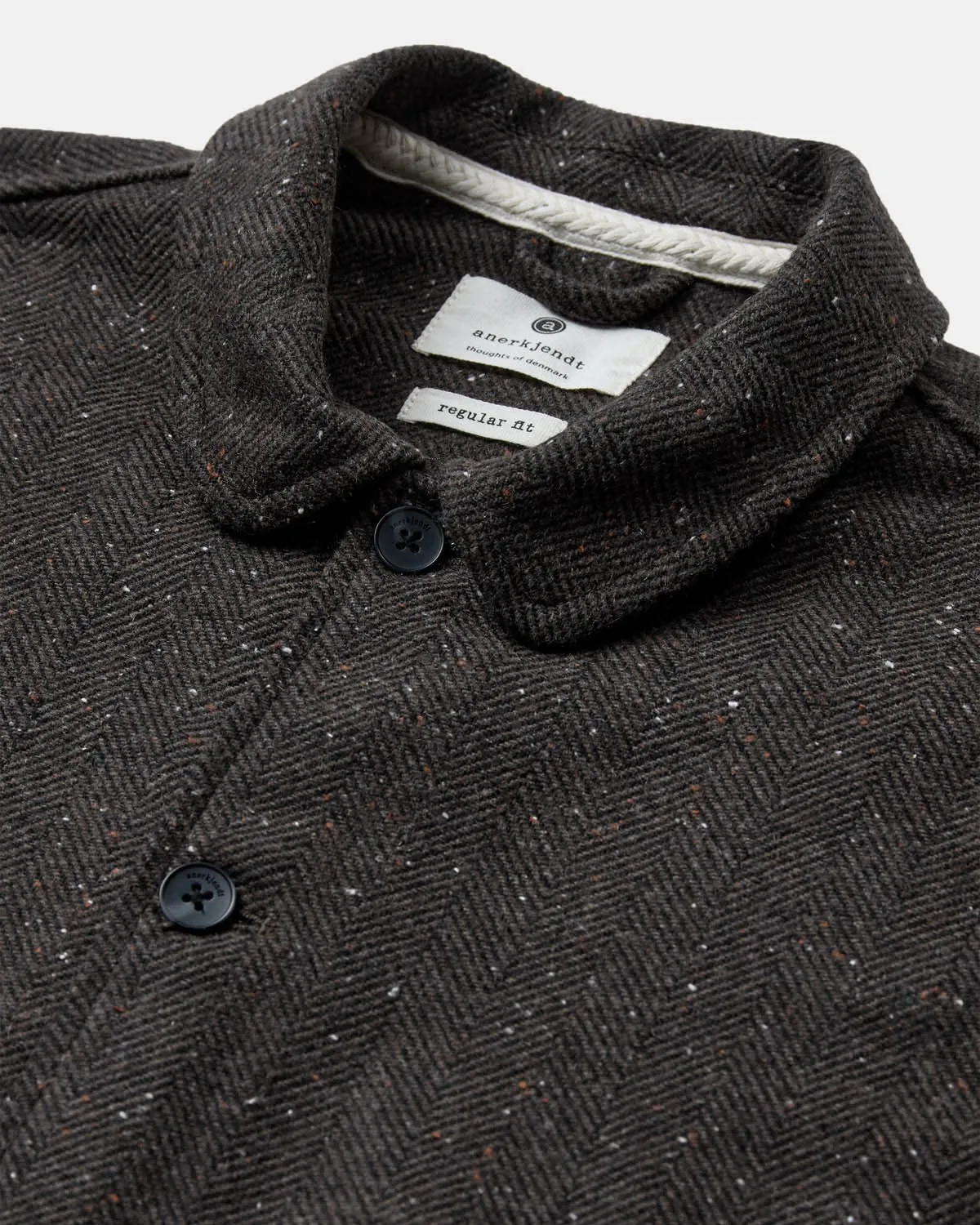 AKOSCAR WOOLEN OVERSHIRT - Mulch sold by anerkjendt product image thumbnail 3