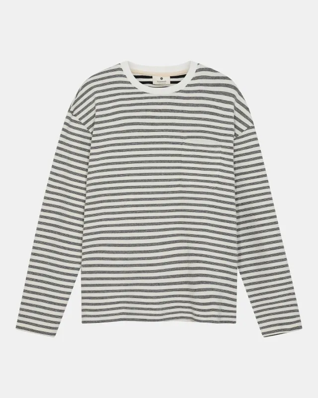 AKVILLADS STRIPE L/S TEE - Tofu sold by anerkjendt