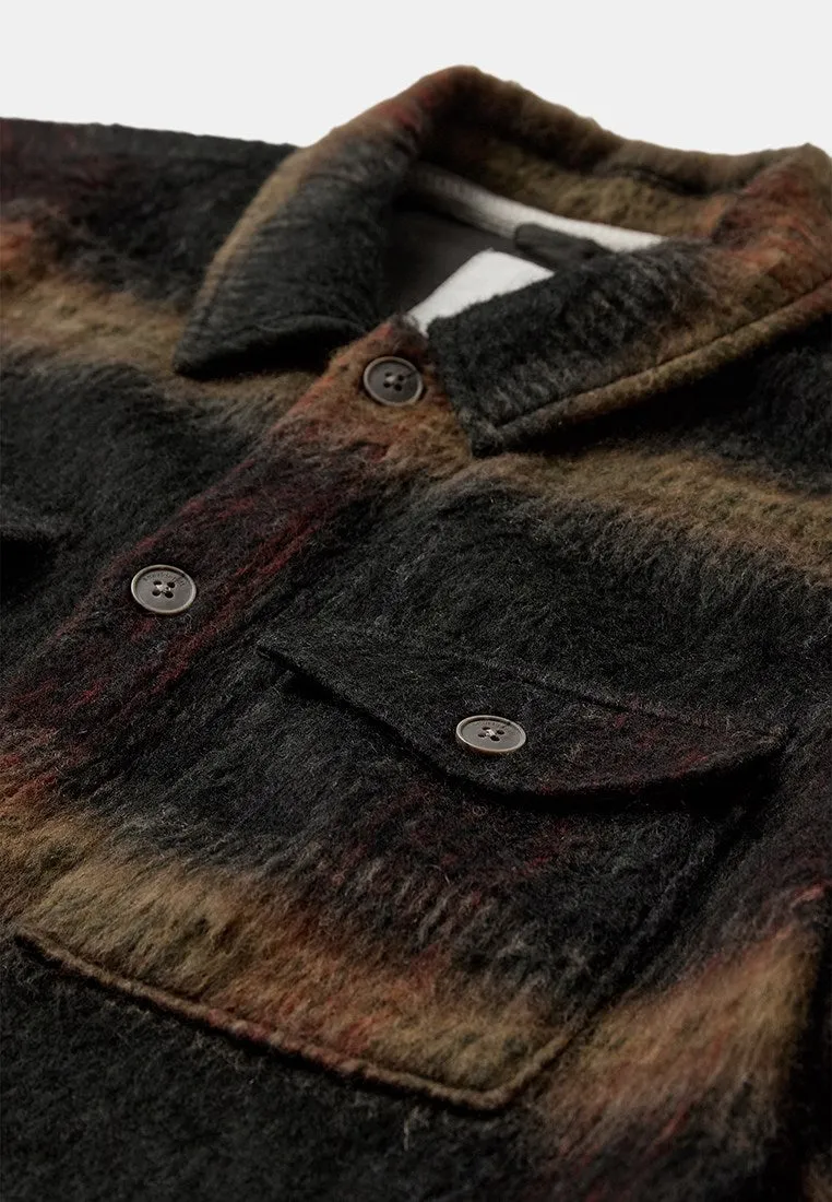 AKOSCAR HEAVY TWILL CHECK OVERSHIRT - Forest night sold by anerkjendt product image thumbnail 2