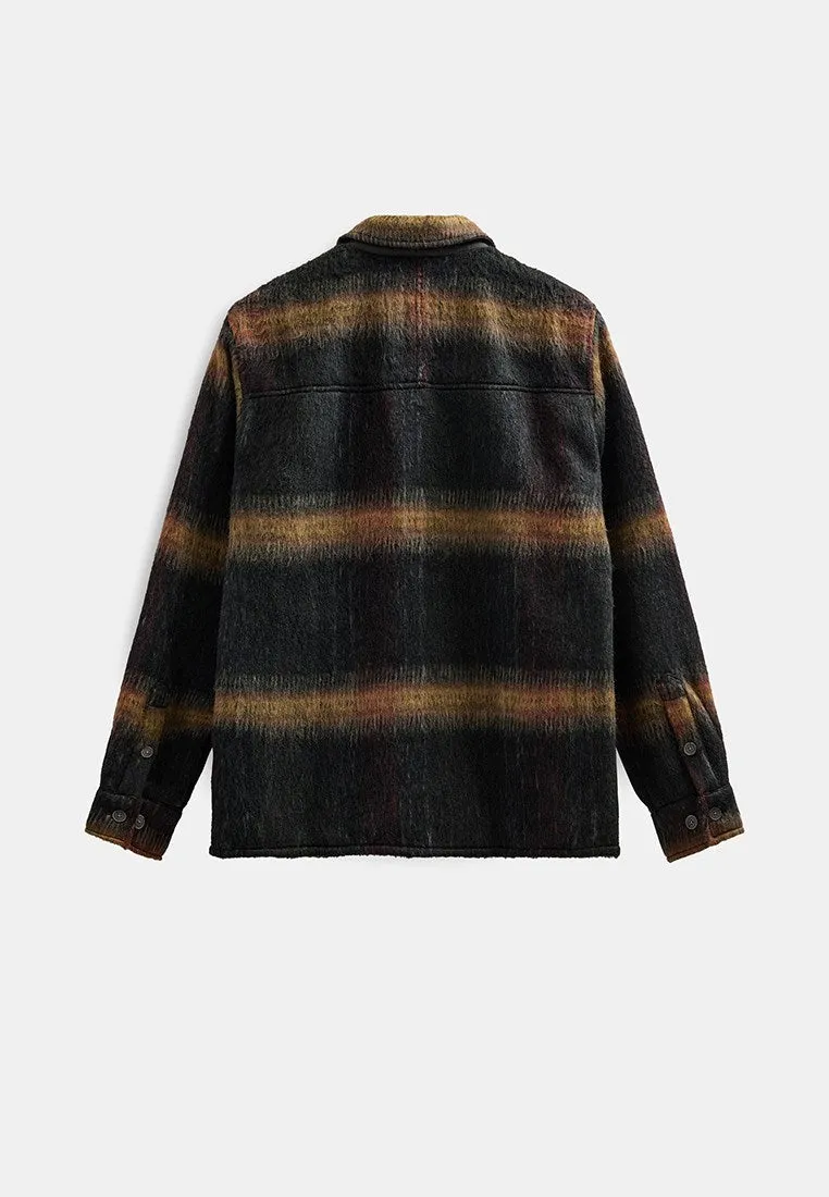 AKOSCAR HEAVY TWILL CHECK OVERSHIRT - Forest night sold by anerkjendt product image thumbnail 3
