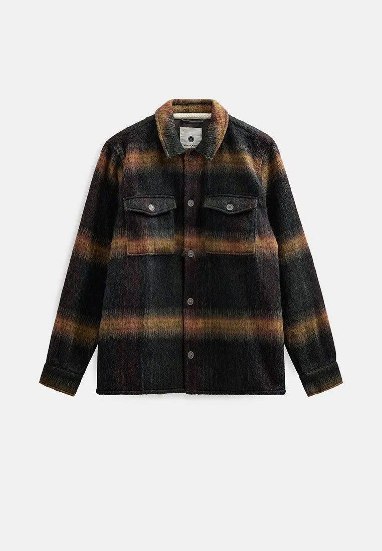 AKOSCAR HEAVY TWILL CHECK OVERSHIRT - Forest night sold by anerkjendt