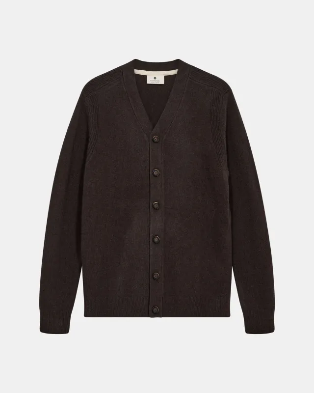 AKSVEND LAMBSWOOL CARDIGAN - Mulch sold by anerkjendt