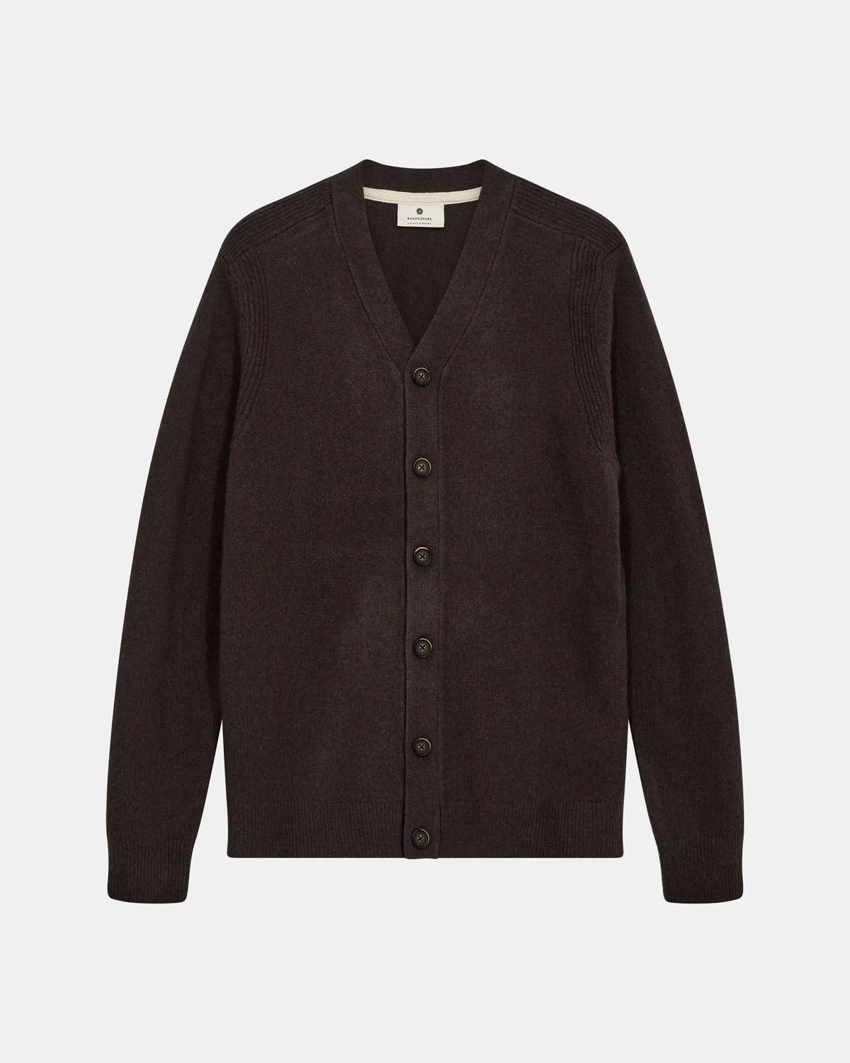 AKSVEND LAMBSWOOL CARDIGAN - Mulch sold by anerkjendt