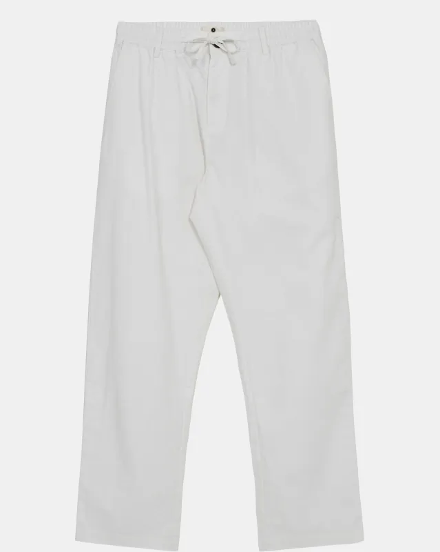 AKJAN COT/LINEN ELA PANTS - Tofu sold by anerkjendt