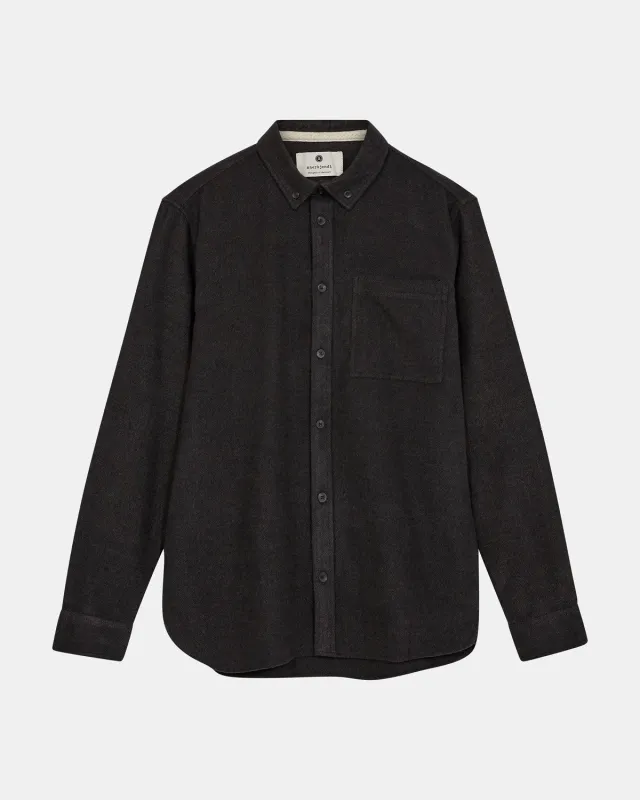 AKKONRAD 2 TONE BRUSHED  SHIRT - Forest night sold by anerkjendt