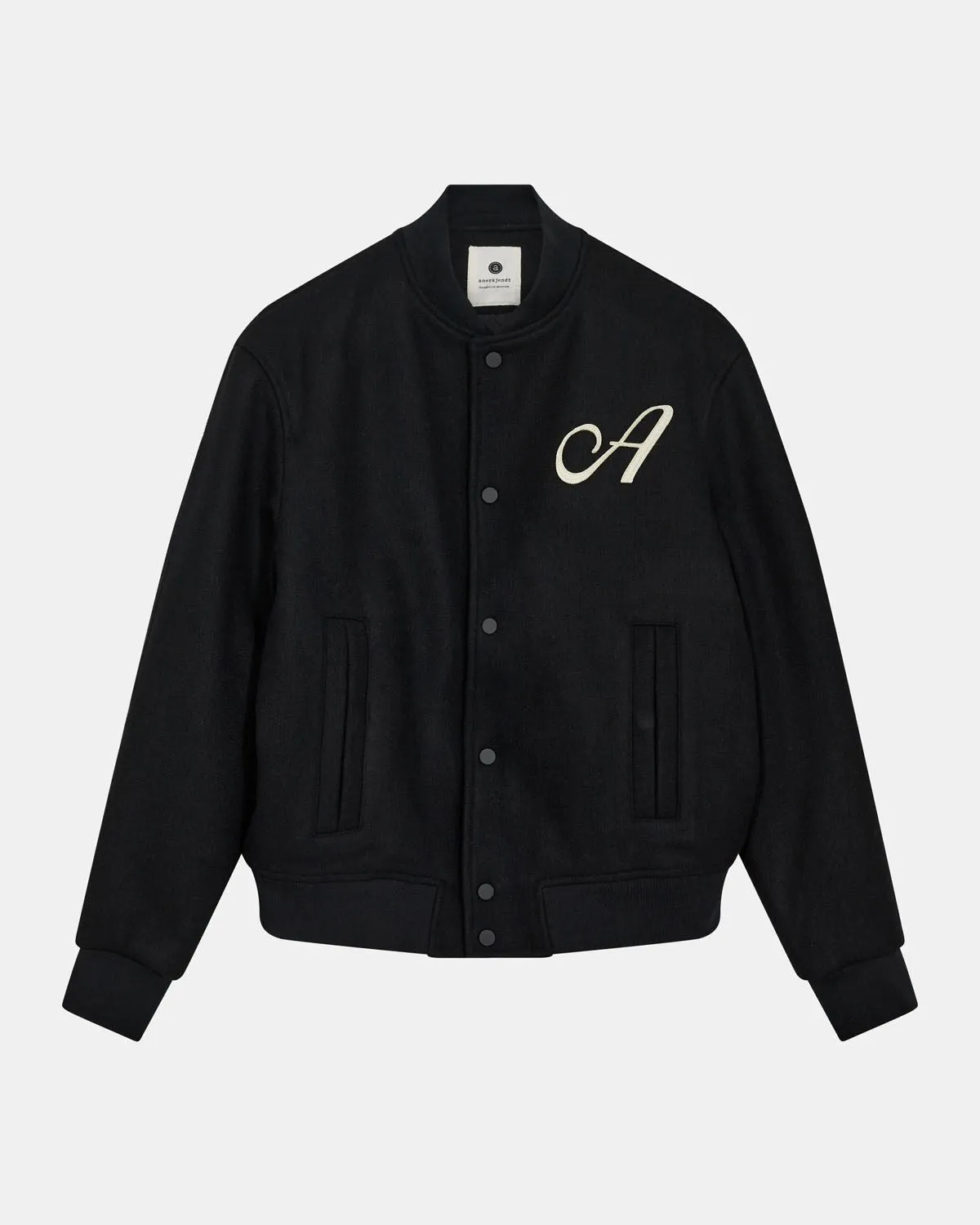 AKBERTIE WOOL BOMBER JACKET - Caviar sold by anerkjendt