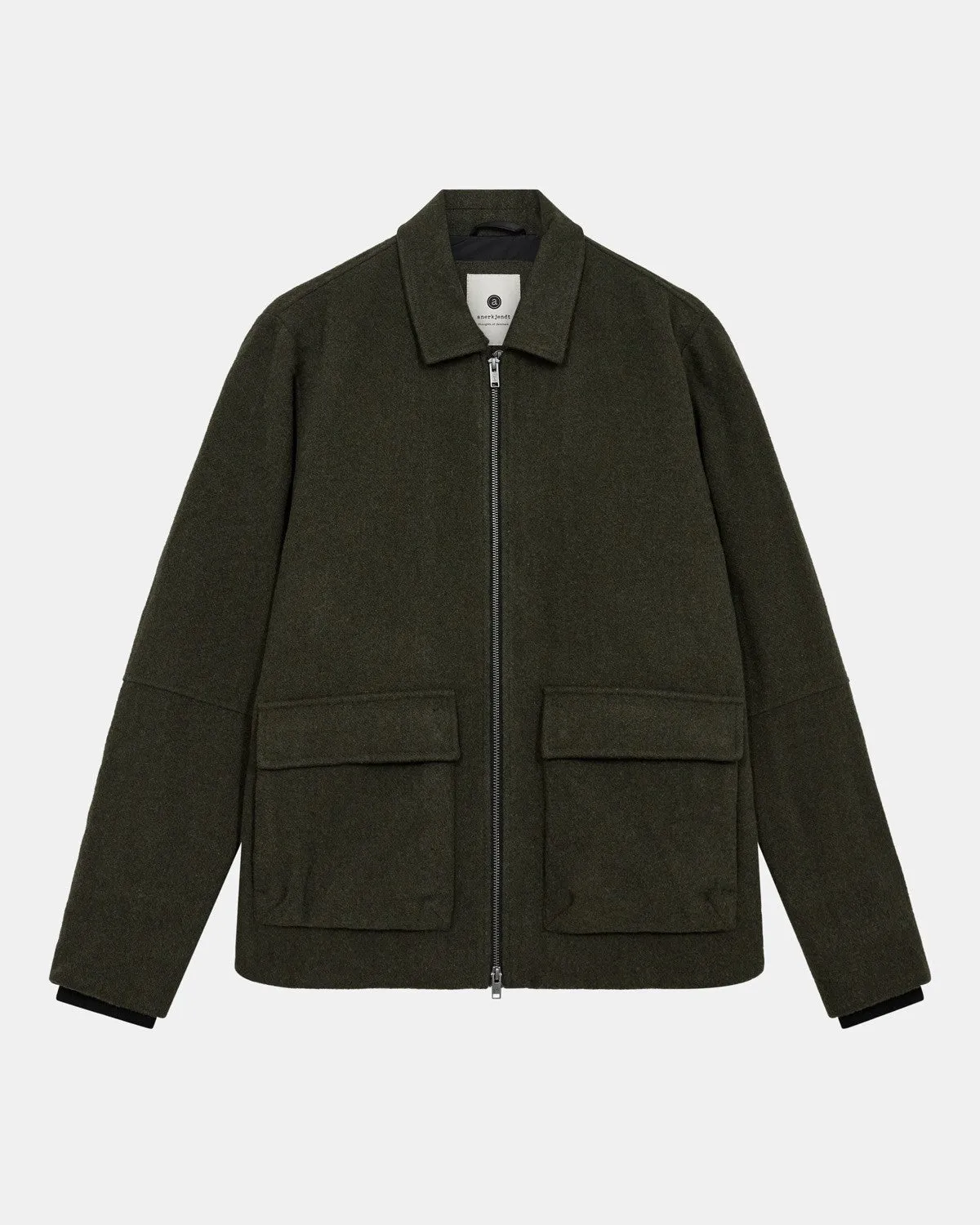 AKBRUCE WOOL JKT - Forest night sold by anerkjendt
