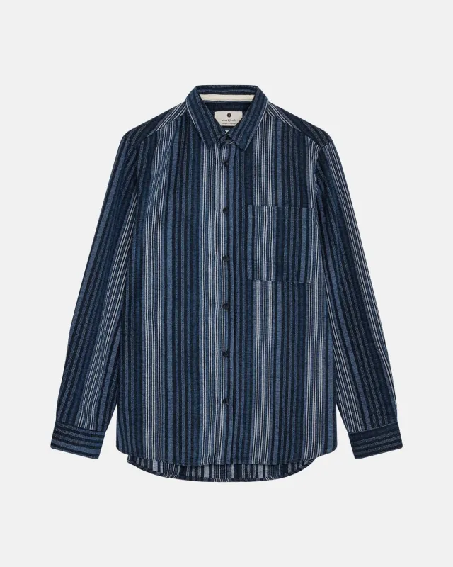 AKLEIF BRUSHED STRIPE - Sky Captain sold by anerkjendt