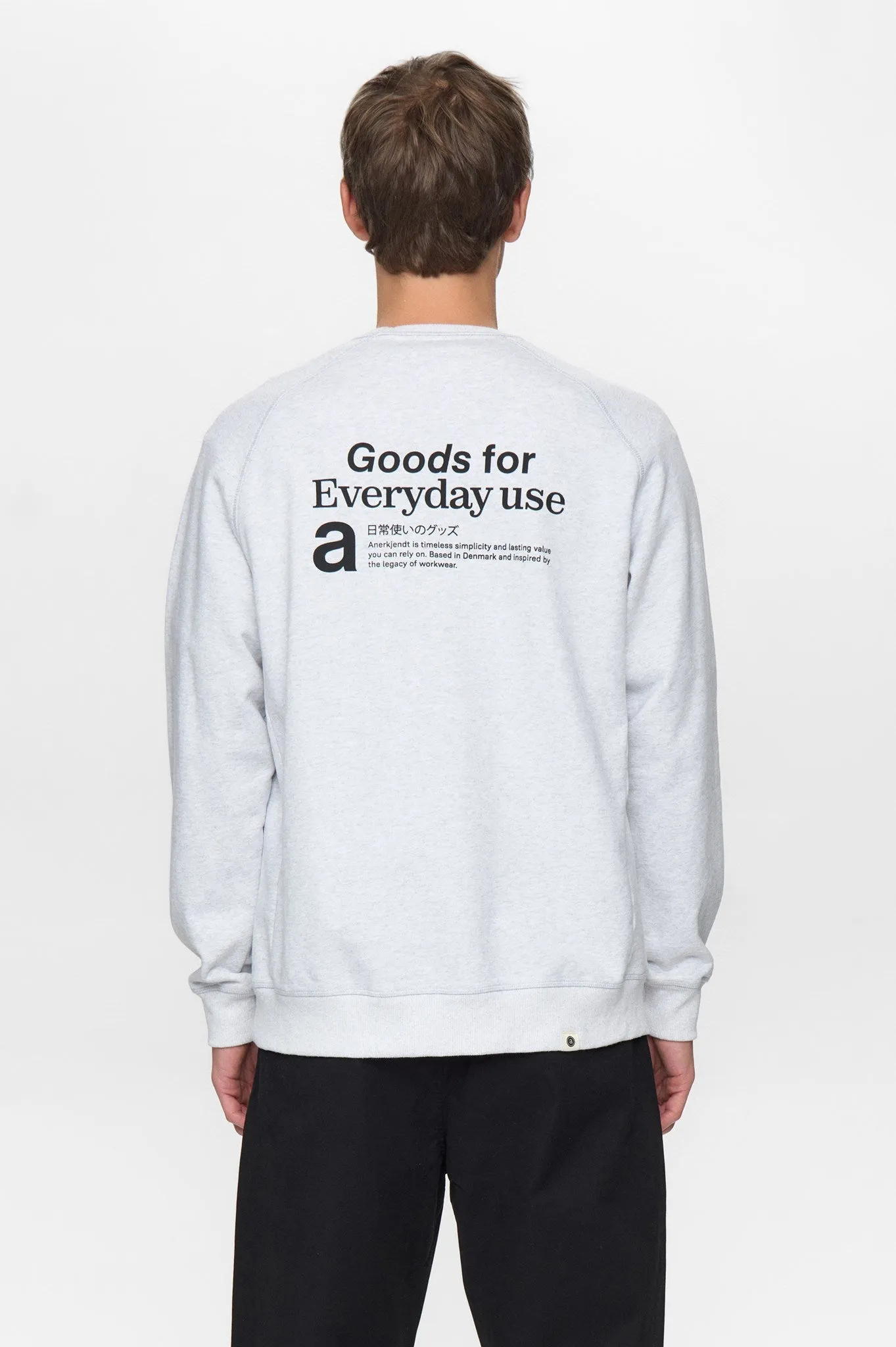 AKTONI EVERYDAY SWEAT - Light grey mel sold by anerkjendt product image thumbnail 5