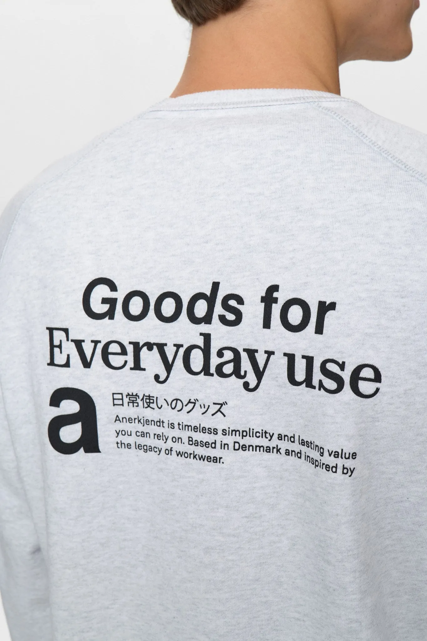 AKTONI EVERYDAY SWEAT - Light grey mel sold by anerkjendt product image thumbnail 3