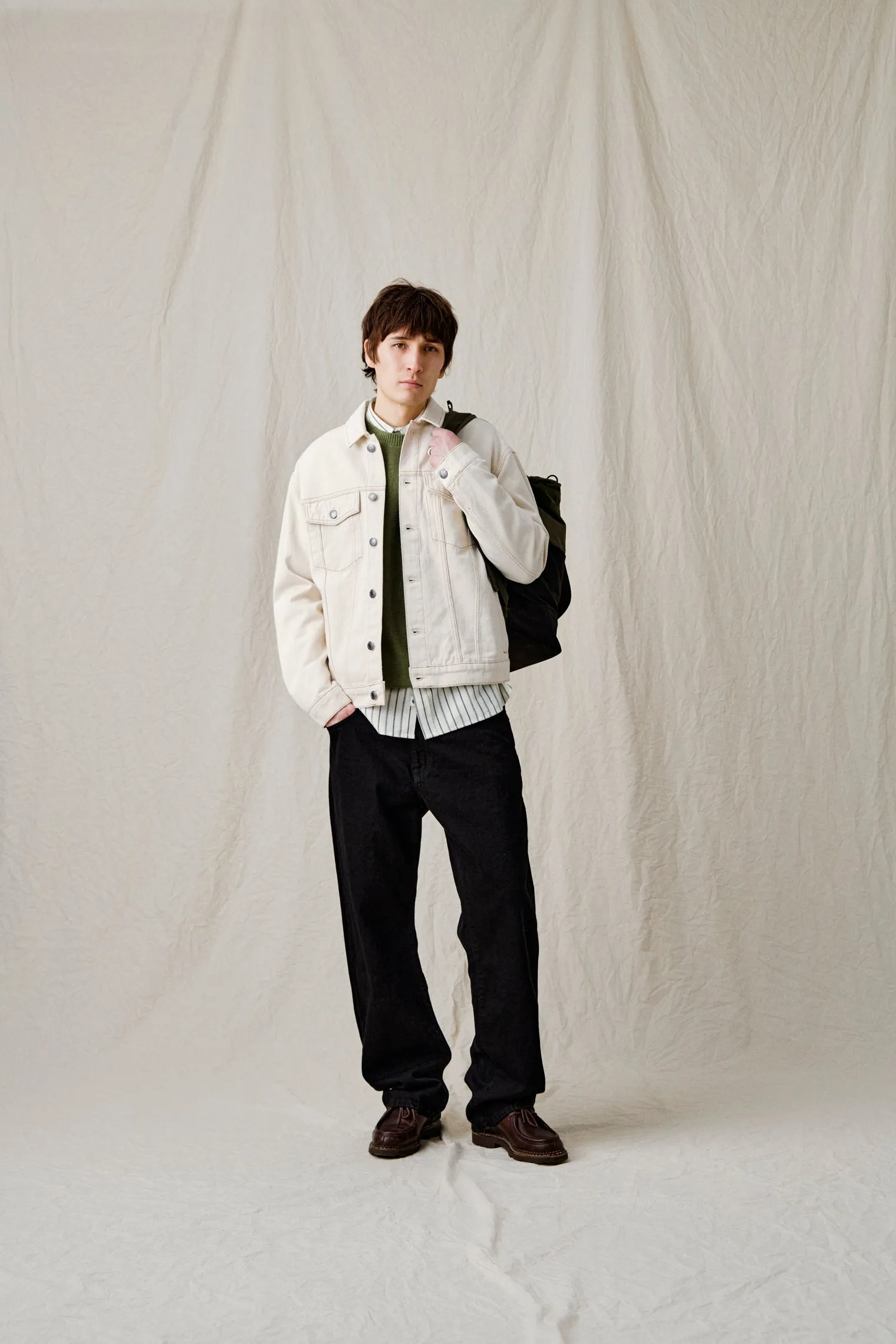 AKKARSTEN DENIM JACKET - Ecru denim sold by anerkjendt product image thumbnail 3