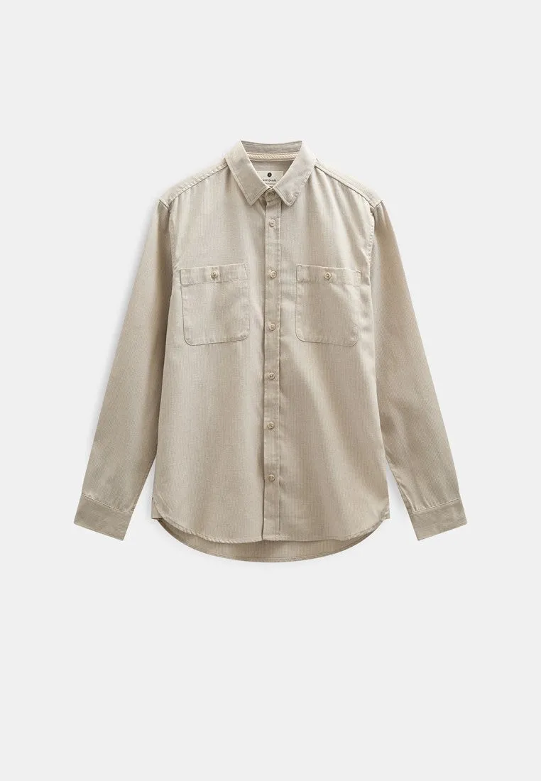 AKLEIF SMALL STRIPE L/S SHIRT - Tofu sold by anerkjendt