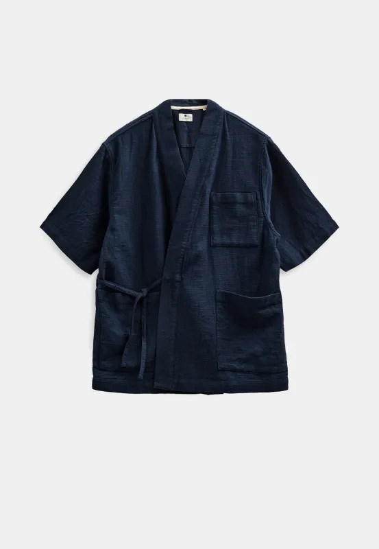 AKJESPER TWILL SS KIMONO - Sky Captain sold by anerkjendt
