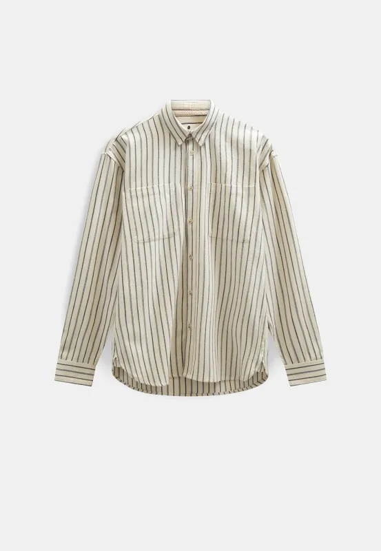AKLASSE STRIPE L/S SHIRT - Tofu sold by anerkjendt