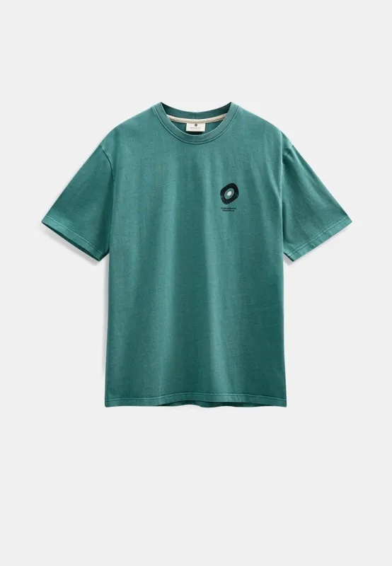 AKVILLADS ANALOG S/S TEE - Teal made by anerkjendt
