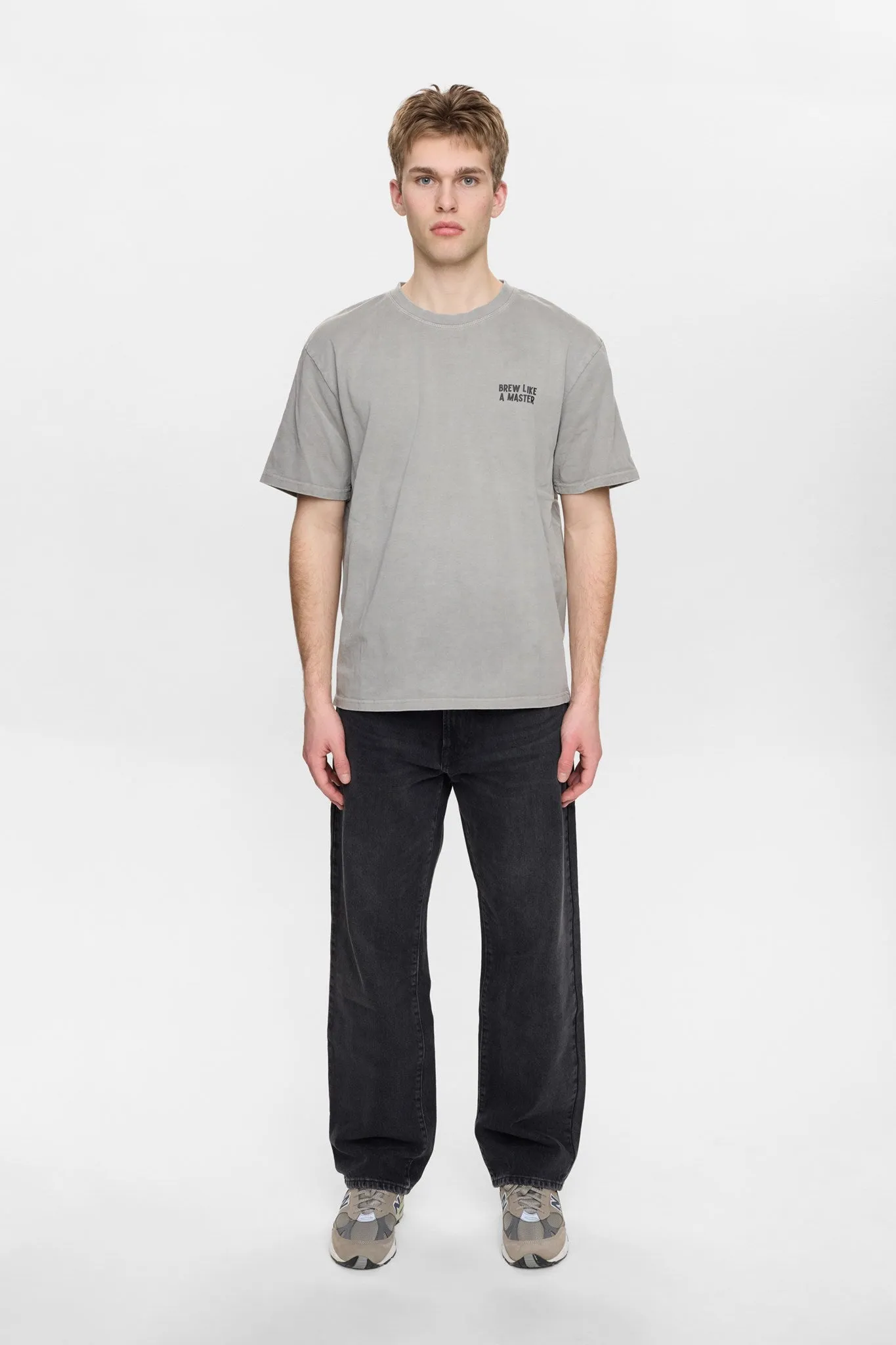 AKVILLADS BREWLIKEAMASTER SS TEE - Gray Flannel sold by anerkjendt product image thumbnail 5