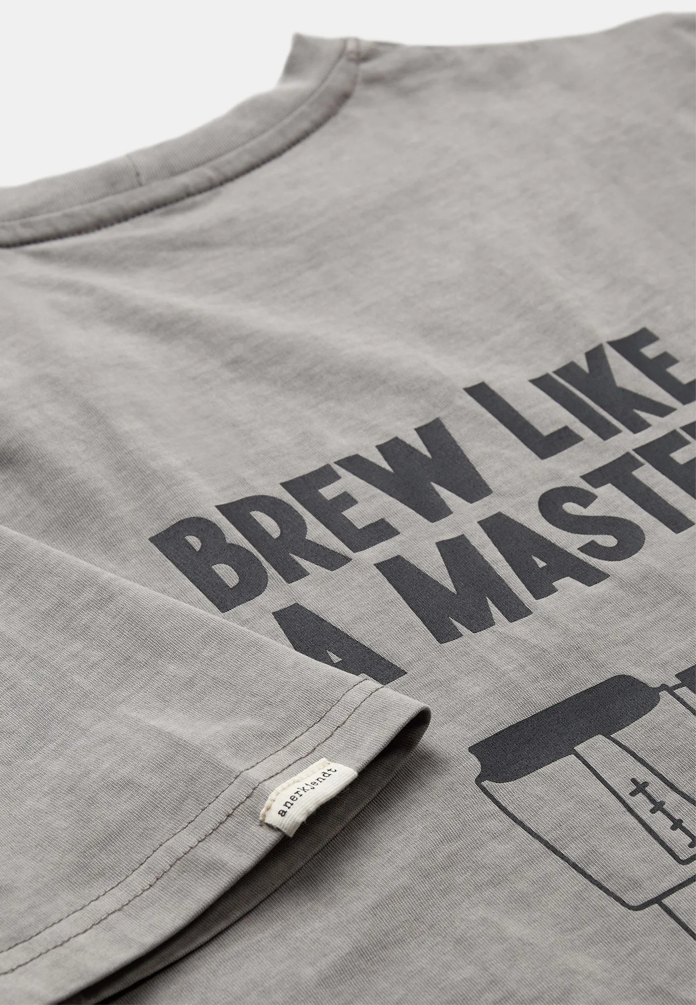 AKVILLADS BREWLIKEAMASTER SS TEE - Gray Flannel sold by anerkjendt product image thumbnail 2