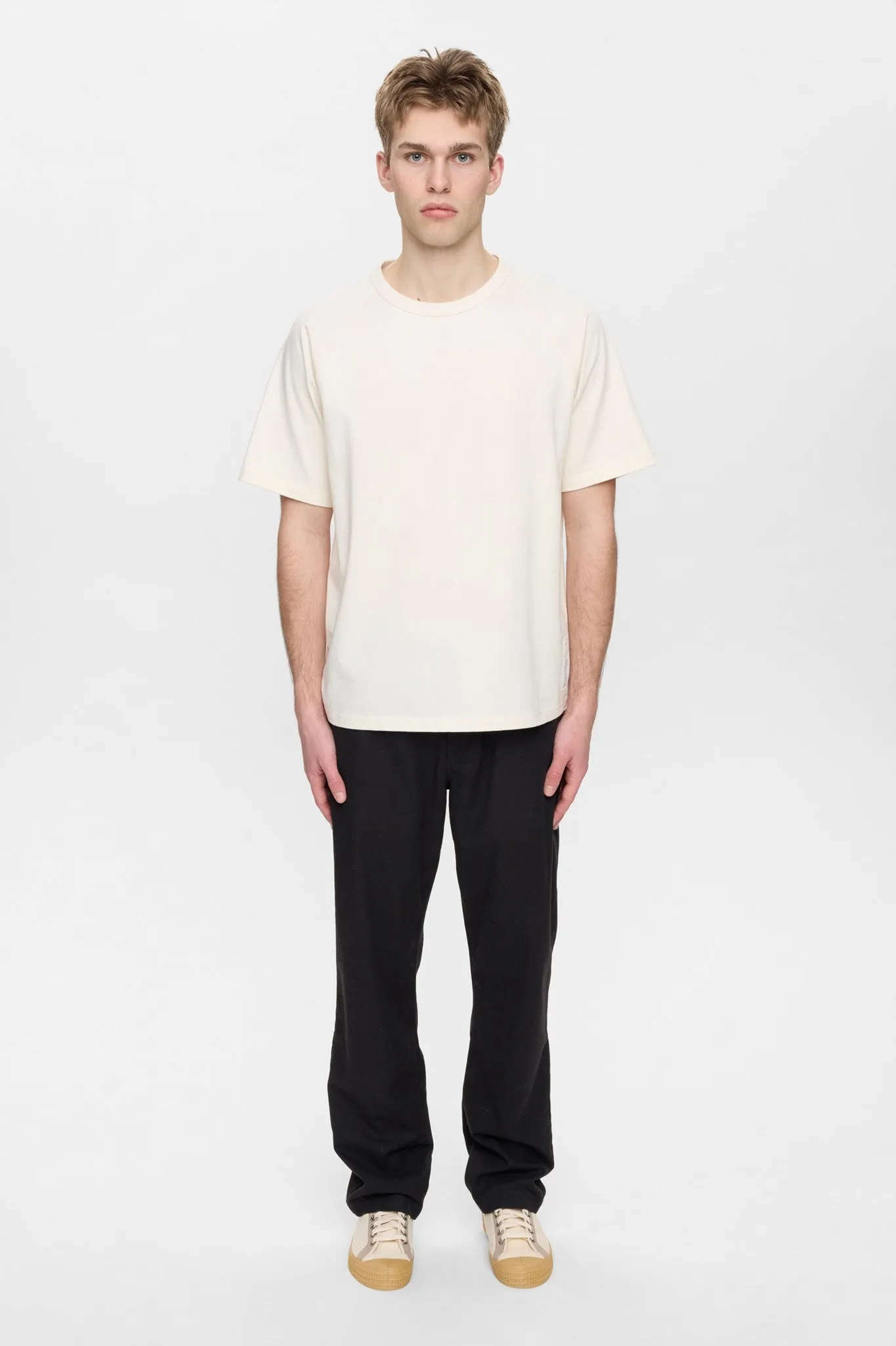 AKJAN COT/LINEN/VIS ELA PANTS - Caviar sold by anerkjendt product image thumbnail 5