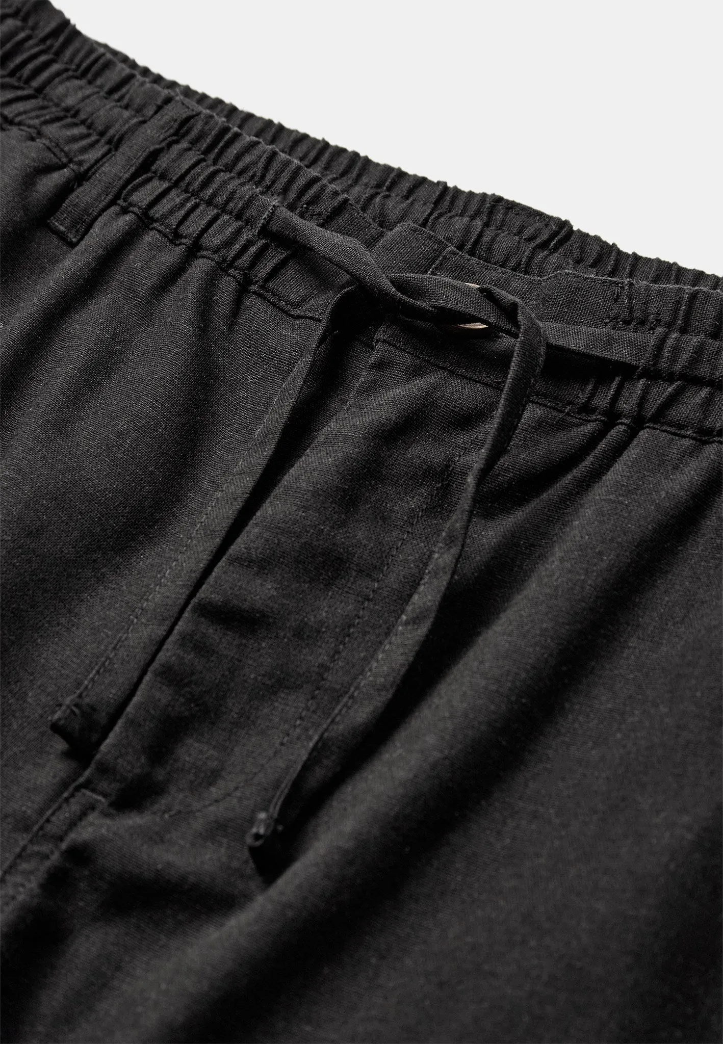 AKJAN COT/LINEN/VIS ELA PANTS - Caviar sold by anerkjendt product image thumbnail 2