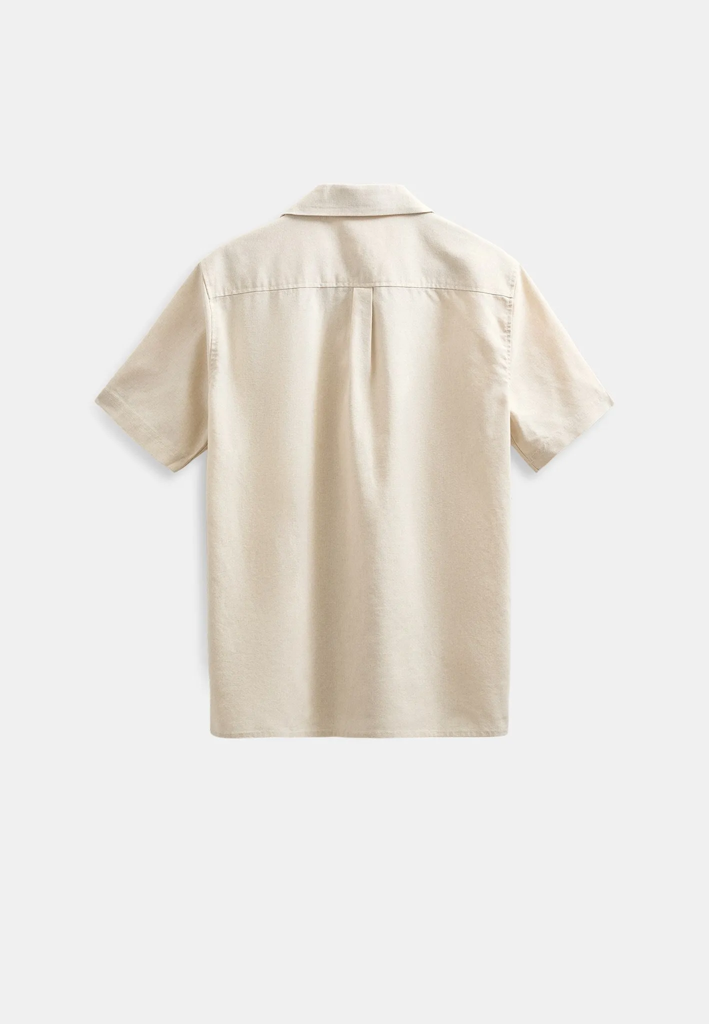 AKLEO COT/LINEN/VIS S/S SHIRT - Brown rice melange sold by anerkjendt product image thumbnail 3